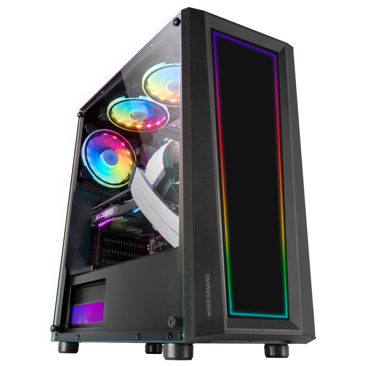 Caja Gaming Semitorre Mars Gaming Artística Mc-Art Negra