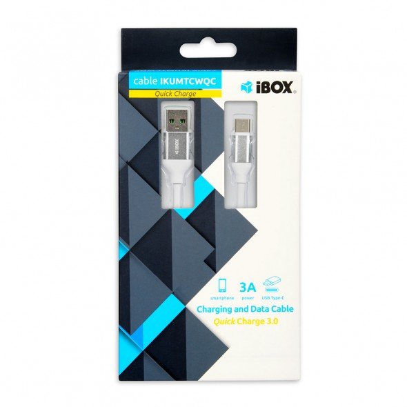 I-Box Cable Usb Type-C 3a , 1,5m Blanco