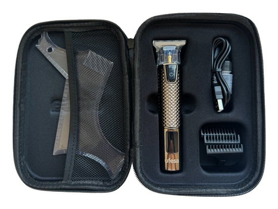 Pae Cortapelos Razor Fade Ufesa 60105931 Cuchilla En Forma De T  3 Peines Fijos