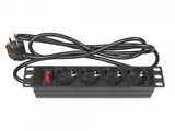 EAN 4014619715466 - Alcasa GC-N0103 unidad de distribución de energía (PDU) 4 salidas AC 1U Negro imagen 1