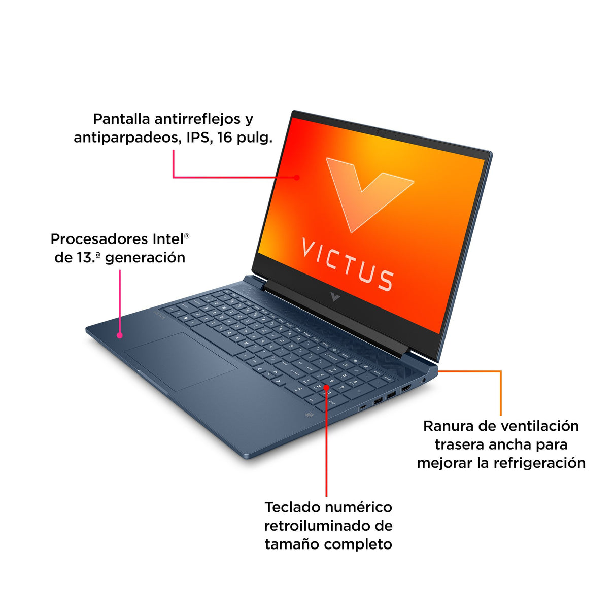 EAN 197497409352 - HP Victus Gaming Victus 16-r0009ns Intel® Core™ i7 i7-13700H Portátil 40,9 cm (16.1") Full HD 16 GB DDR5-S imagen 4