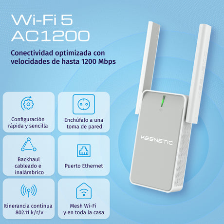 EAN 4897082922087 - Keenetic Buddy 5 (KN-3311) Repetidor de red Gris, Blanco 100 Mbit/s imagen 2