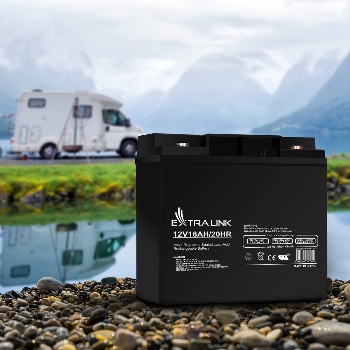 Extralink Akumulator Battery Accumulator Agm 12v 18ah - Batterie - 18.000 Mah Sealed Lead Acid (Vrla) 13,5 V