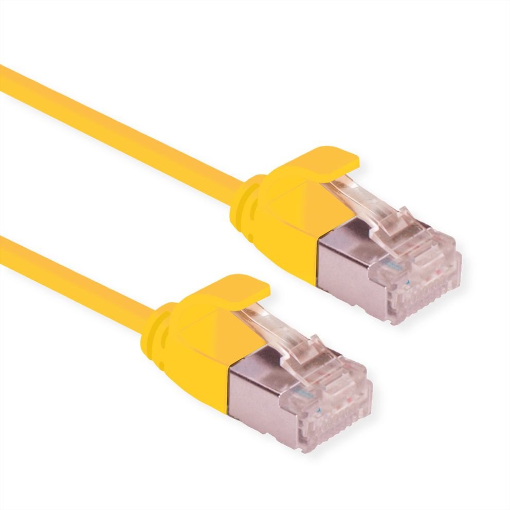 Roline Verde U Ftp Cable De Red Cat.6a (Class Ea), Lsoh, Slim, Gelb, 0,3 M