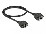 Cable Delock 87008 De Red Negro 0,5 M Cat6a S/Ftp (S-Stp)