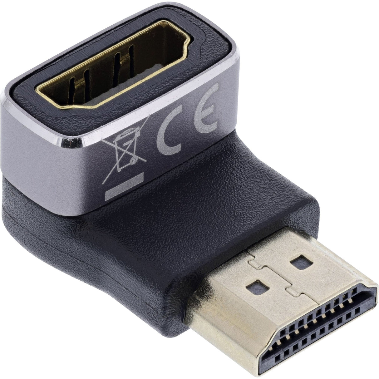 Inline® Hdmi Adapter, Hdmi A Plug / Socket, 90° Down, 8k Uhd