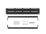 Patch Panel Lanberg 48 Puertos 2u 19? Cat.6 Negro