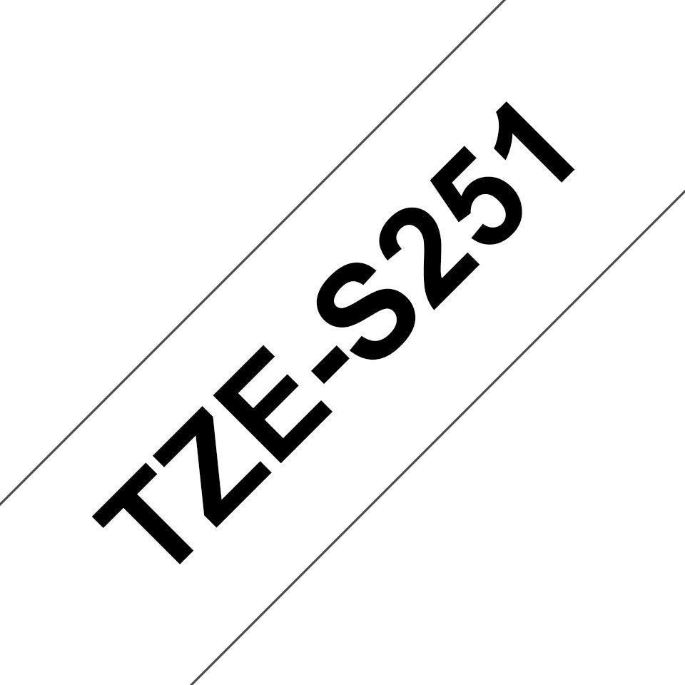 EAN 0012502626329 - Brother TZE-S251 cinta para impresora de etiquetas Negro sobre blanco TZ imagen 1