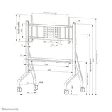 EAN 8717371443245 - Neomounts FL50-575WH1 mueble y soporte para dispositivo multimedia Blanco Carro/soporte de suelo con rued imagen 19