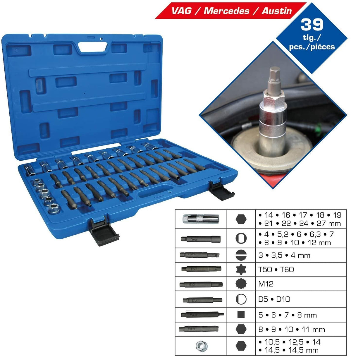 Brilliant Tools Stossdaempfer-Herramienta-Juego Bt651050