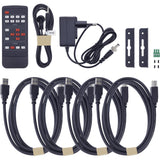 Inline Kvm Switch, 4x1 ,Hdmi 4k/60hz, Muiltiviewer, Usb 3.2 Hub