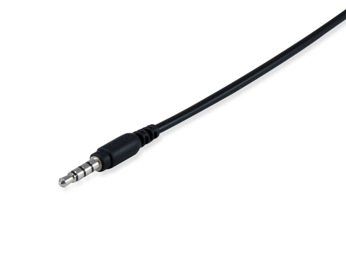 Auricular Equip Life Microfono Jack 3.5mm ( Incluye Adaptador 1 A 2 Jacks ) Negro