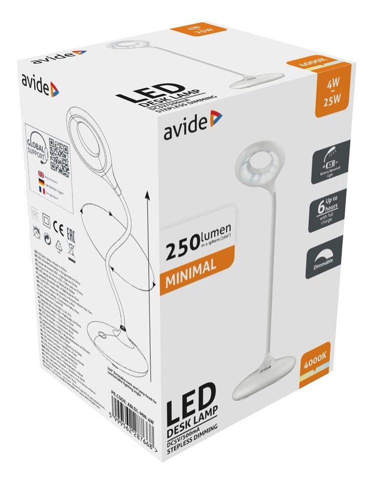 Avide Led Schreibtischlampe Minimal Blanco 4w 250lm