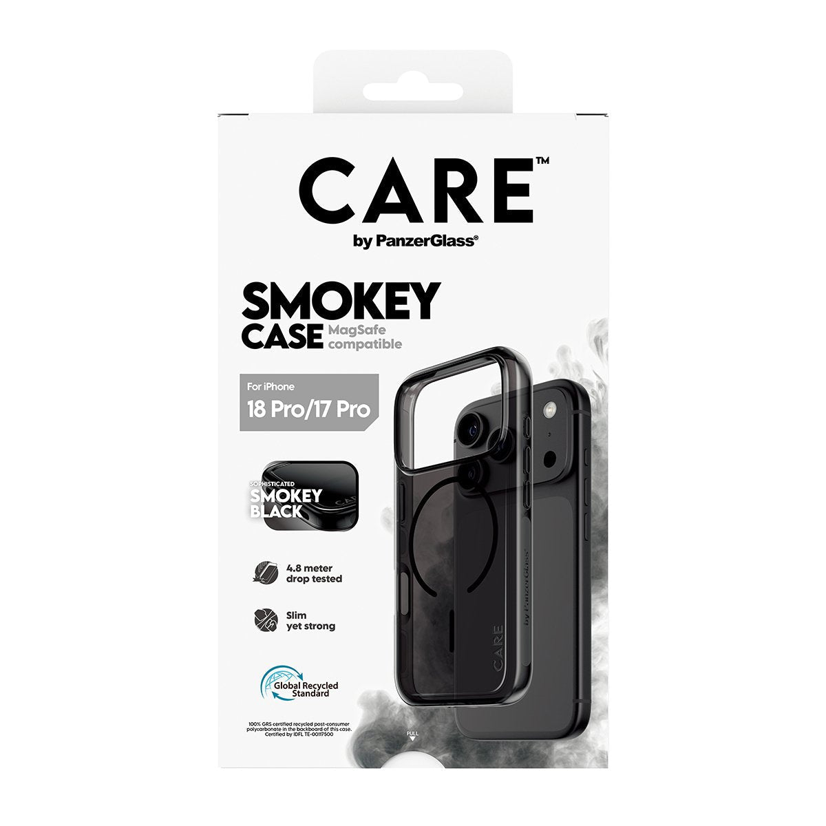 Panzerglass Care Smokey Case W. Negro Magsafe Iphone 18 Pro/ 17 Pro