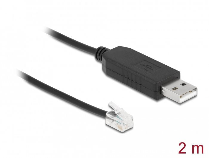 Delock Cable Usb Typ-A A Seriell Rs-232 Rj9/Rj10 2 M
