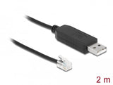 Delock Cable Usb Typ-A A Seriell Rs-232 Rj9/Rj10 2 M