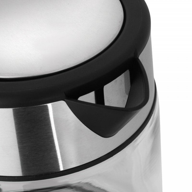Tetera Lauben Lbnek17gs  Eléctrica 1,7 L 2200 W Negro, Acero Inoxidable, Transparente