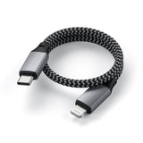 Usb Cable 0.25 M Usb C Usb  C/Lightning Black, Grey