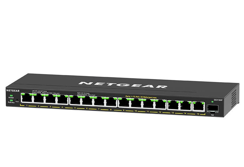 Netgear Switch Gs316ep 16 Puertos Gs316ep-100pes
