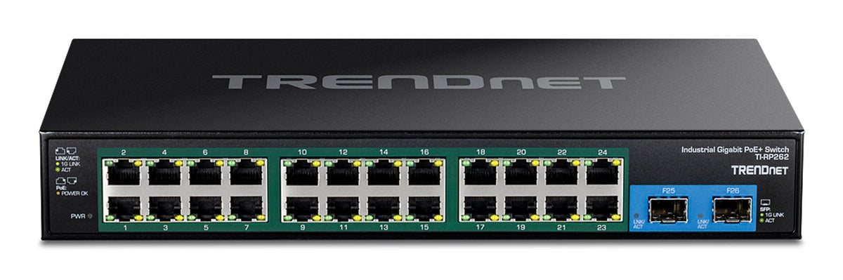 Trendnet Industrial Switch 26-Port Gbit Poe+ Rackm