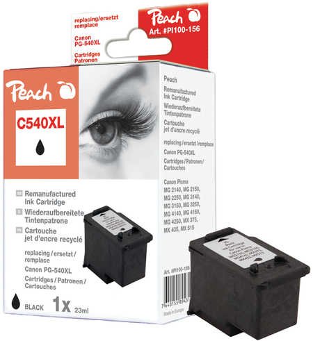 Cabezal De Impresión Peach Negro Pi100-156, Tinta Compatible Con Canon Pg-540xlbk Pi100-156