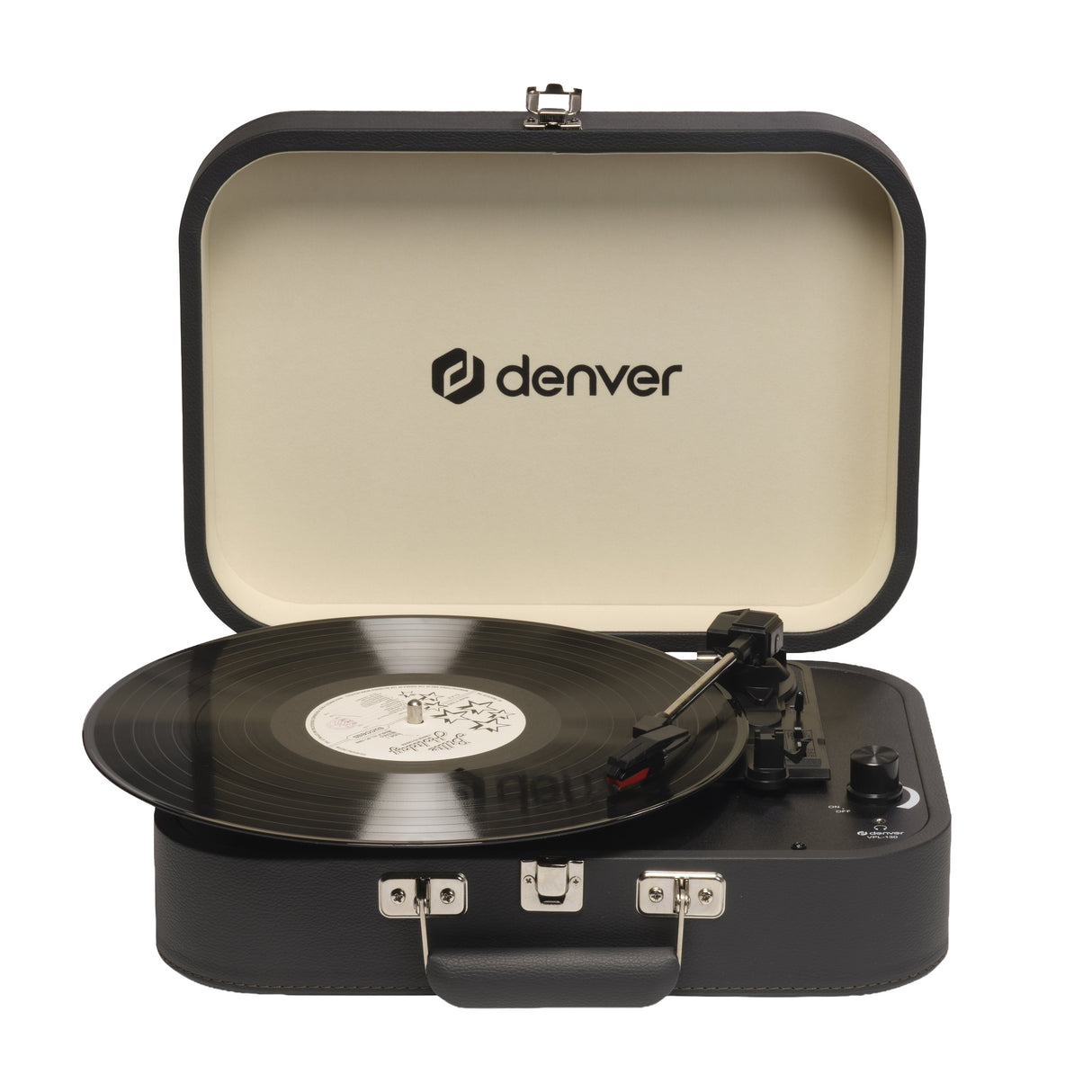 EAN 5706751090370 - Denver VPL-130DGR tocadisco Tocadiscos de tracción directa Negro Semiautomático imagen 2