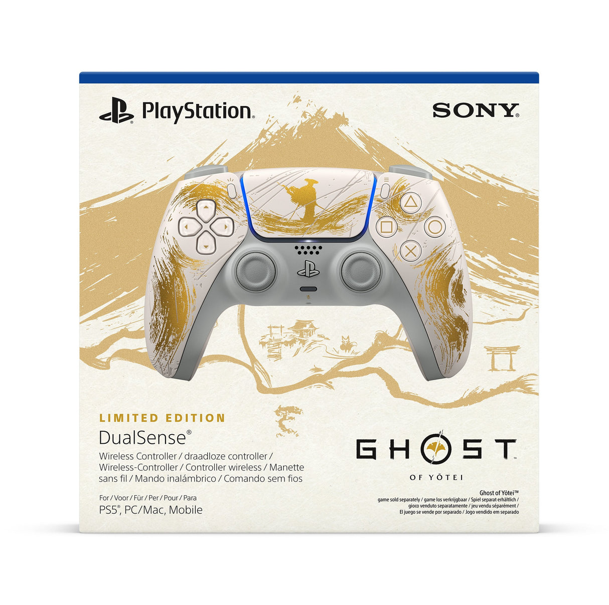 Sony Dualsense Ghost Of Yotei Limited Edition Oro, Blanco Bluetooth/Usb Gamepad Analógico/Digital Playstation 5