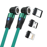 Realpower Magentic Cable,1mm2x Magnetisch,Verde Con Adaptadorn