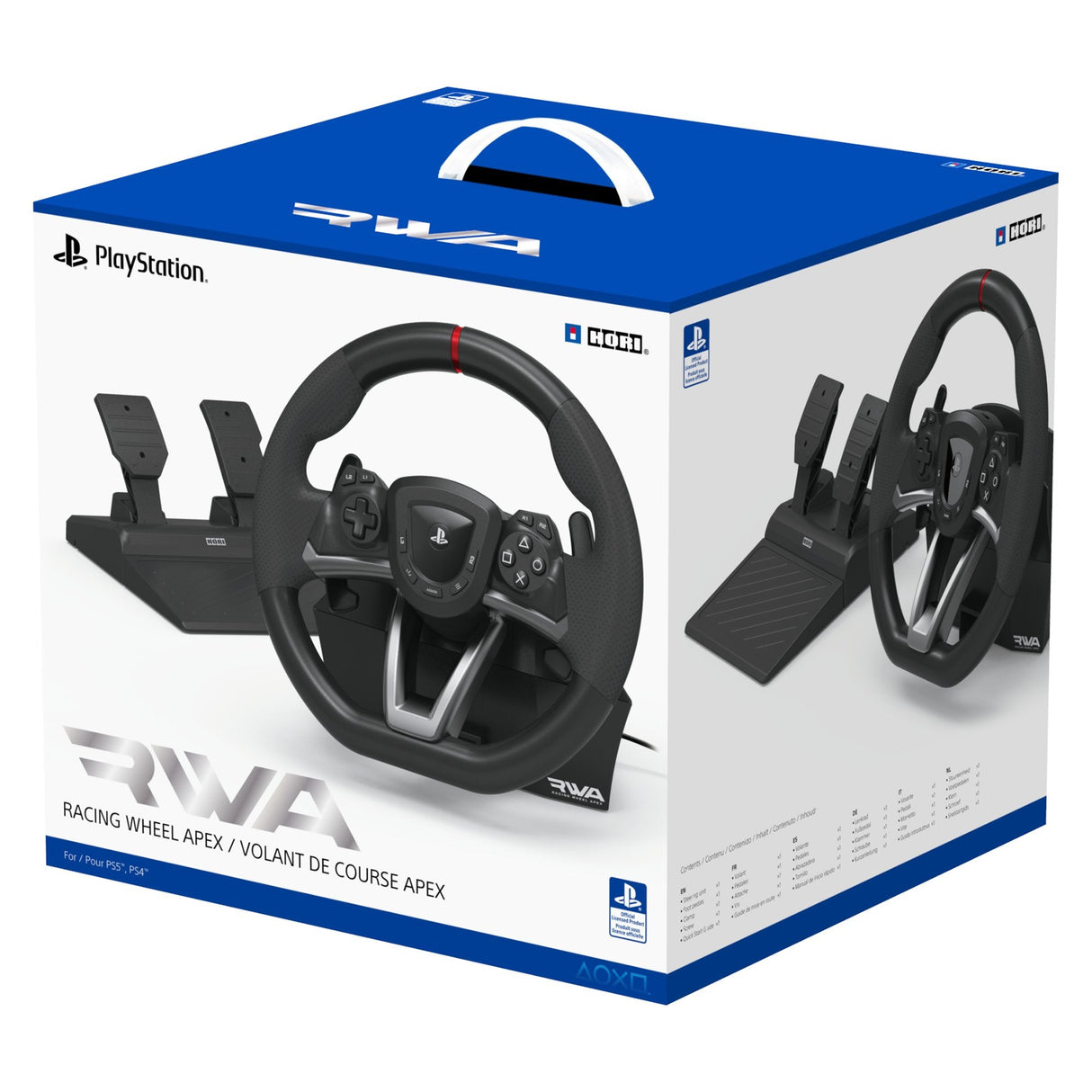 Volante + Pedales Hori Racing Wheel Apex Para Ps5, Ps4 Y Pc