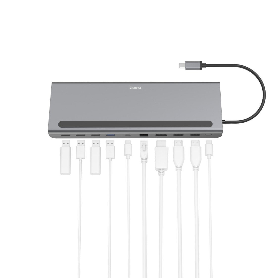 Hama 00200100 Usb 3.2 Gen 1 (3.1 Gen 1) Type-C Docking Station Antracita