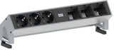 EAN 4016514043422 - Bachmann 3x Schuko 3x Custom Modules base múltiple 3 salidas AC Negro, Acero inoxidable imagen 1