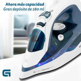 Plancha De Vapor Grunkel 2600w Suela Cerámica Azul Pl-2600ce