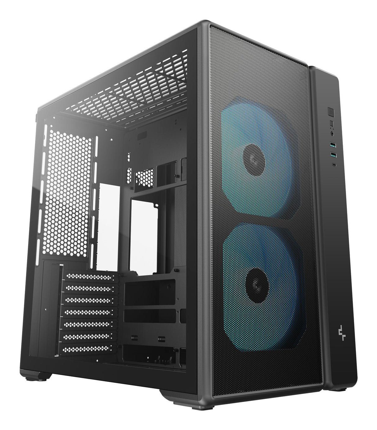 Deepcool Cg590 Mesh 2f Micro Atx Midi Tower Case, Black