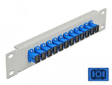 Delock 10" Patch Panel De Fibra Óptica 12 Puertos Sc Simplex Azul 1 U Gris