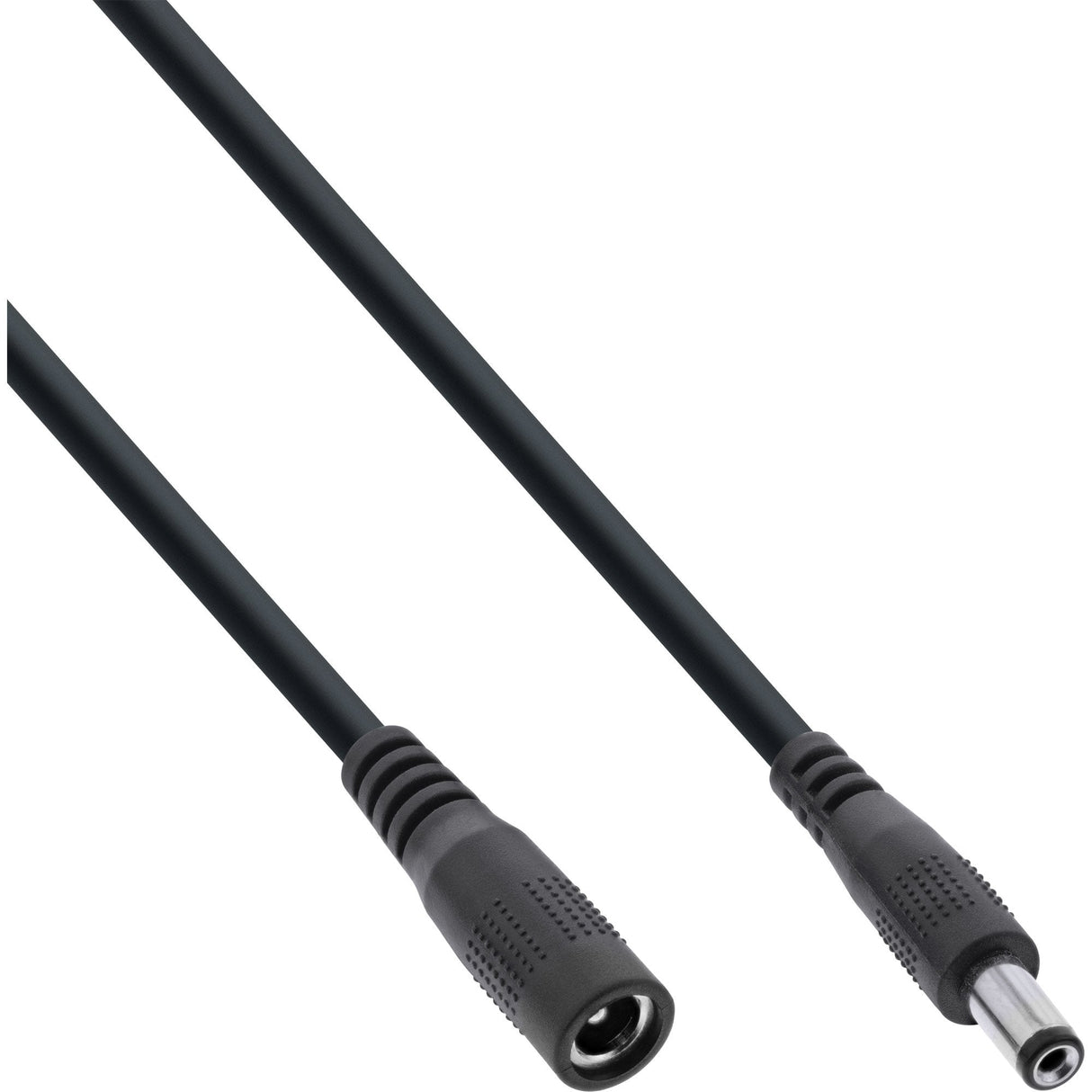 Cable De Extensión De Cc Inline, Enchufe De Cc Macho/Hembra 5,5x2,1 Mm, Awg 18, Negro, 3 M