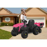 Correpasillos Jamara Ride-On Tractor Super Load Con Remolque12v Rosa