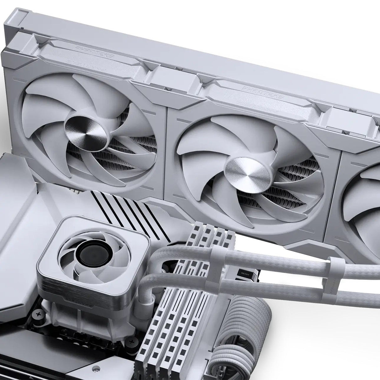 K Phanteks Glacier One 420d30 X2 Drgb Weiss  Aio-Wasserkühlung