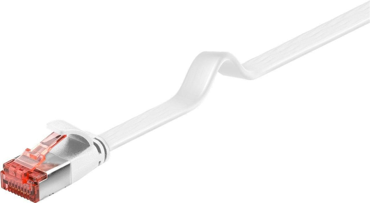 Goobay Cat 6 Flach-Patchcable Rj-45 (M) Zu Rj-45 (M) U/Ftp, Blanco, 300cm