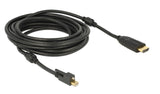 Delock Cable Mini Displayport 1.2 Macho Con Tornillo  Hdmi Macho 4k Activo Negro 5 M