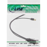 Cable Inline Hdmi M A Displayport F, 4k, Negro/Dorado, 0,3 M