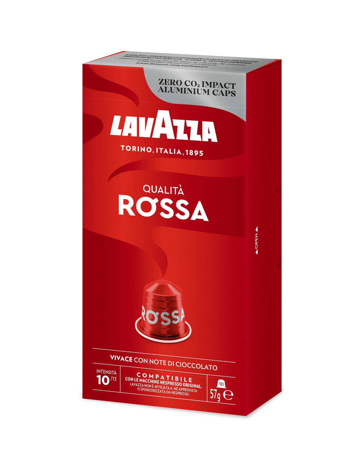 Cápsula Lavazza Qualitá Rossa Para Cafeteras Nespresso Caja De 10