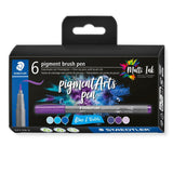 EAN 4007817097113 - Staedtler Pigment Arts Brush Pen Blues & Violets rotulador Azul, Violeta 6 pieza(s) imagen 1