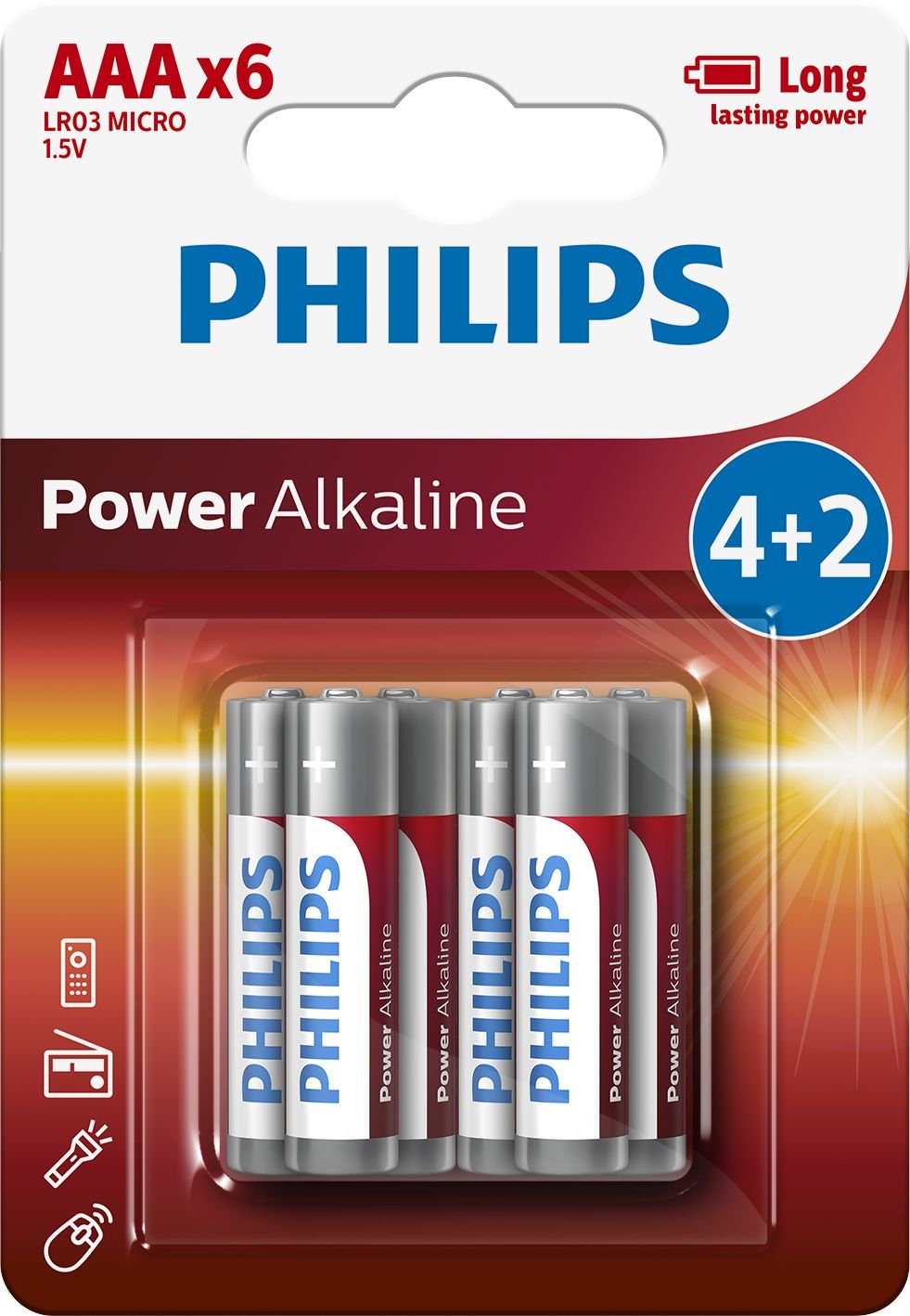 EAN 8712581605643 - Philips Power Alkaline LR03P6BP/10 pila doméstica Batería de un solo uso AAA Alcalino imagen 1