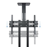Tooq Soporte De Pantalla De Suelo Con Ruedas 37"-70" - Bloqueo De Ruedas - Dos Estantes - Peso Max 50kg - Vesa