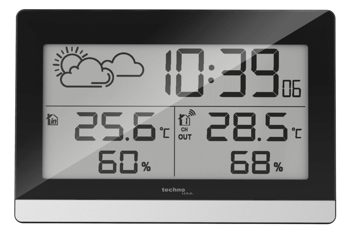 Technoline Ws 9255 Estación Meteorológica Digital Negro, Plata