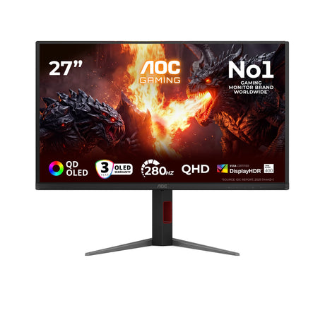 EAN 4038986183161 - AOC G4 Q27G4ZD pantalla para PC 67,3 cm (26.5") 2560 x 1440 Pixeles Quad HD QD-OLED Negro, Rojo imagen 1