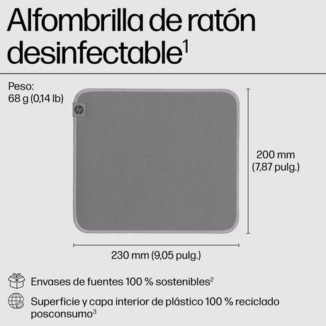 EAN 0197498446769 - HP 100 Sanitizable Mouse Pad Gris imagen 3
