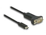 Delock Adapter Usb Type-C Zu 1 X Seriell Rs-232 D-Sub 9 Pin Stecker Mit Muttern 2 M