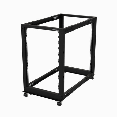 EAN 65030886833 - StarTech.com 4POSTRACK18U armario rack Rack o bastidor independiente Negro imagen 1