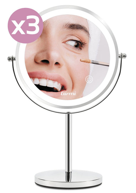 EAN 8055176402228 - Girmi BE02 espejo para maquillaje Independiente Alrededor Acero inoxidable imagen 3